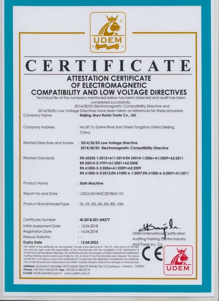 China Beijing Jin Yu Rui Xin Trading Co,.Ltd Certificaten